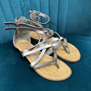 Blowfish Bungalow Pewter‎ Sandals Size 7.5